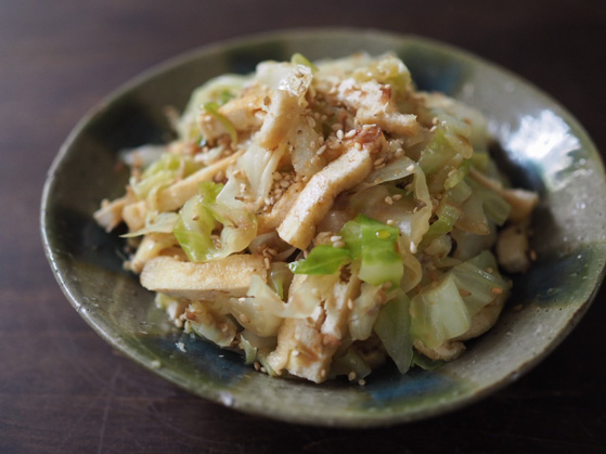 キャベツと油揚げのお浸し 奥薗壽子のなべかまぺえじ